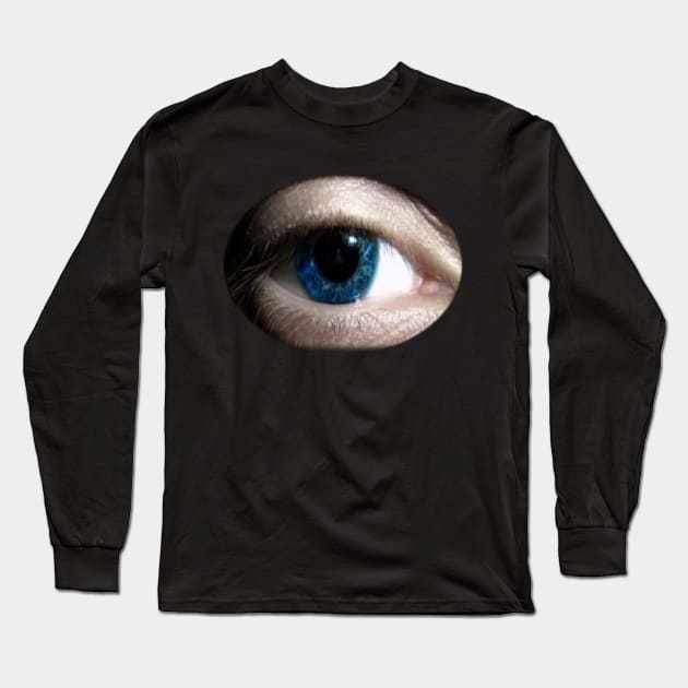 Blue Eyeball Long Sleeve T-Shirt by dodgerfl